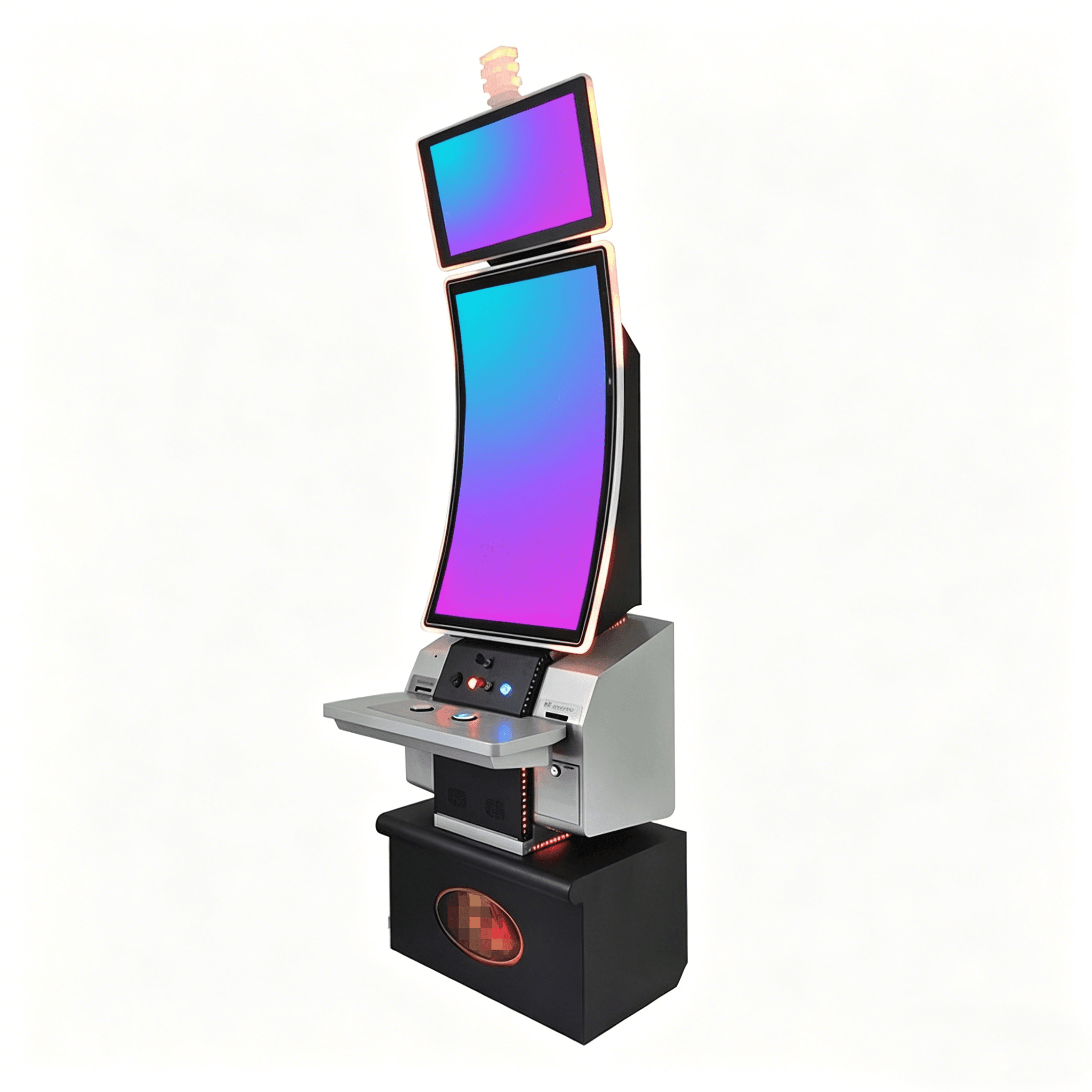 Custom Coin Pusher 43 Inch Curved Touch Screen Amusement Machine Game Cabinet Fire Link Power 4