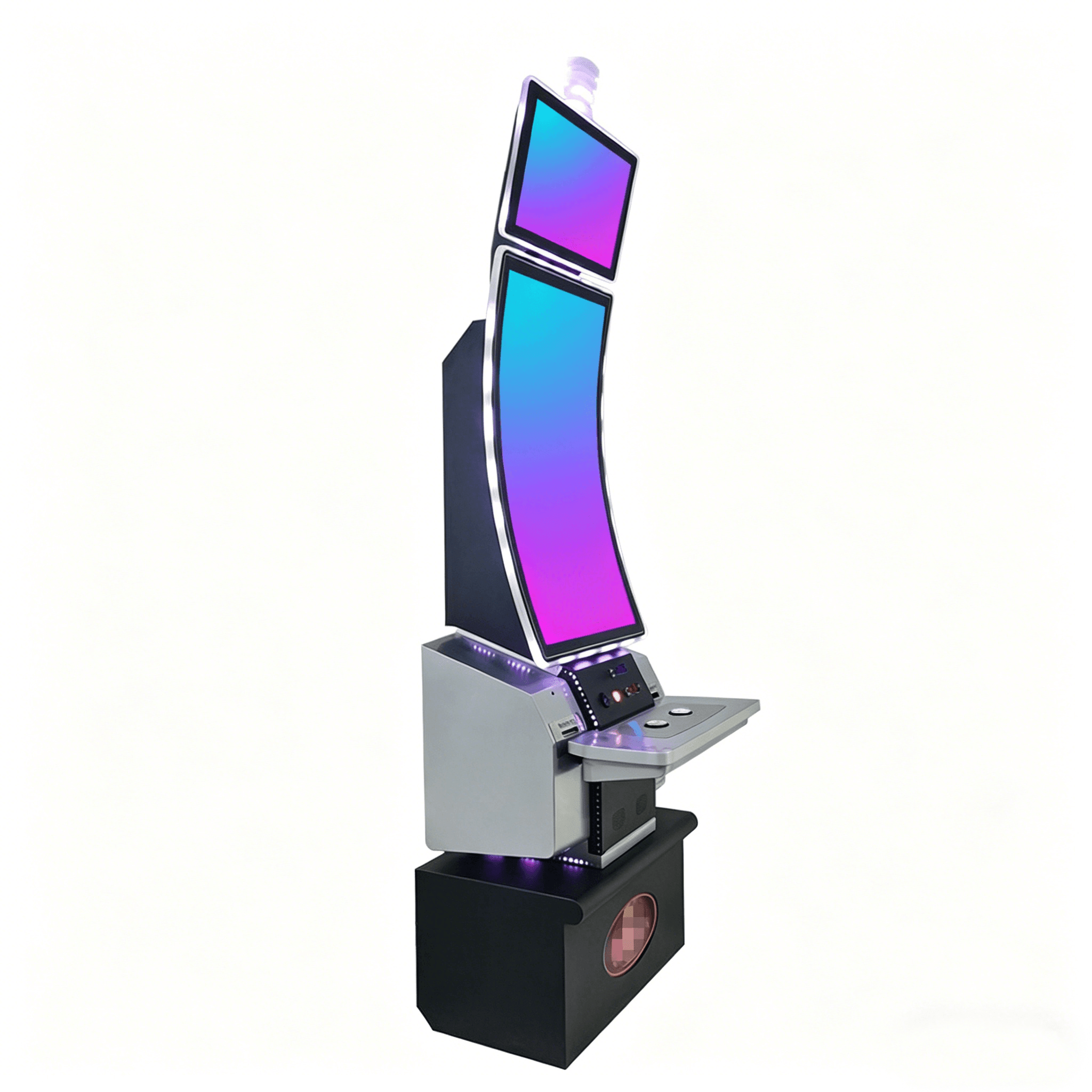 Custom Coin Pusher 43 Inch Curved Touch Screen Amusement Machine Game Cabinet Fire Link Power 4