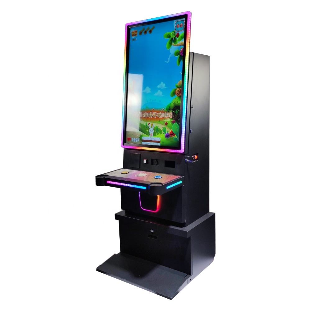 43 Inch Vertical Fusion Skill Gaming Machine 2 Buttons Console Fire Link Game Cabinet with Cup Holder for Gas Station C-store