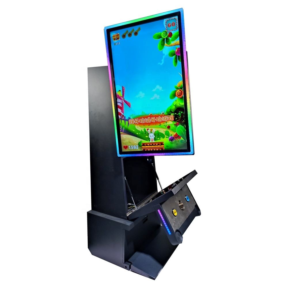 43 Inch Vertical Fusion Skill Gaming Machine 2 Buttons Console Fire Link Game Cabinet with Cup Holder for Gas Station C-store